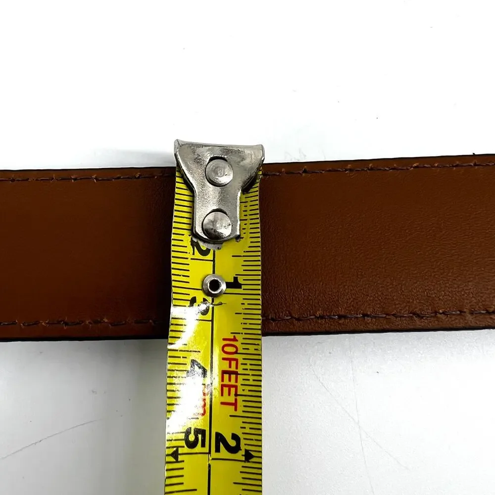 L. L. Bean Dark Brown Genuine Leather Mens Dress Belt Size 38 NEW NWOT